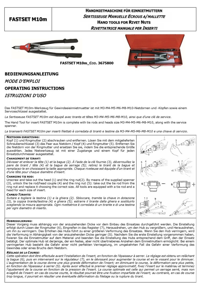 Atlas FASTSET M10m operating instructions
