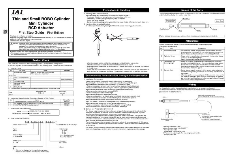 IAI RCD Series User manual