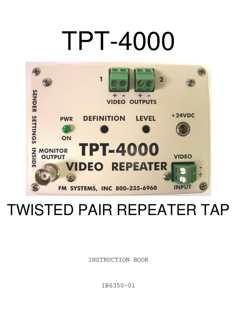 FM Systems TPT-4000 Instruction book