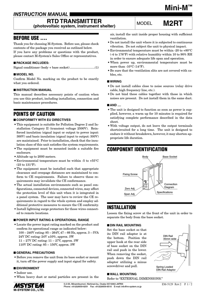 M-system Mini-M M2RT User manual