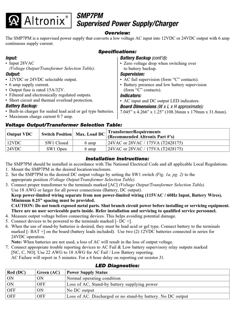 Altronix SMP7PM User manual