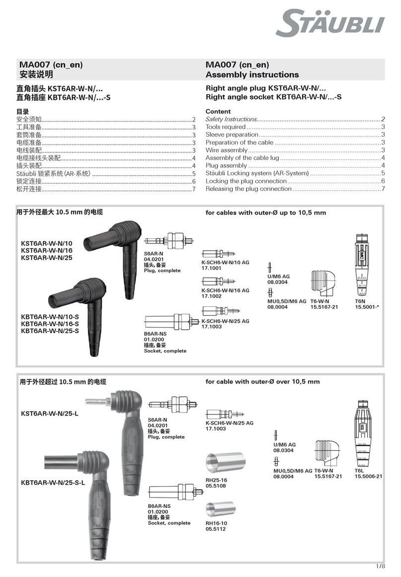 Staubli KST6AR-W-N Series Assembly instructions