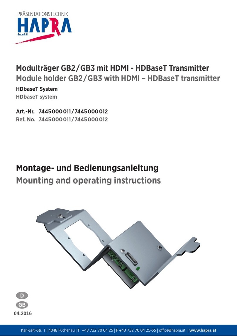GES Hapra HDbaseT GB2 Service manual