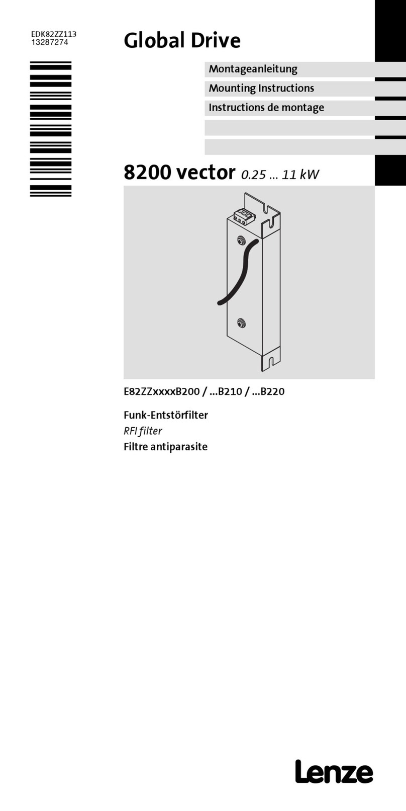 Lenze E82ZZ Series Mounting instructions