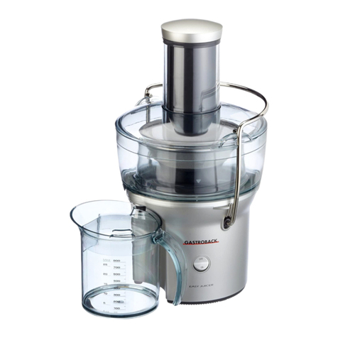 Gastroback DESIGN EASY JUICER User manual