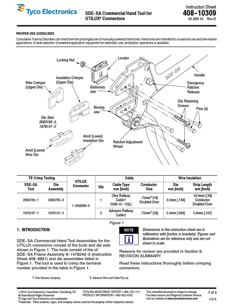 Tyco Electronics SDE- SA User manual