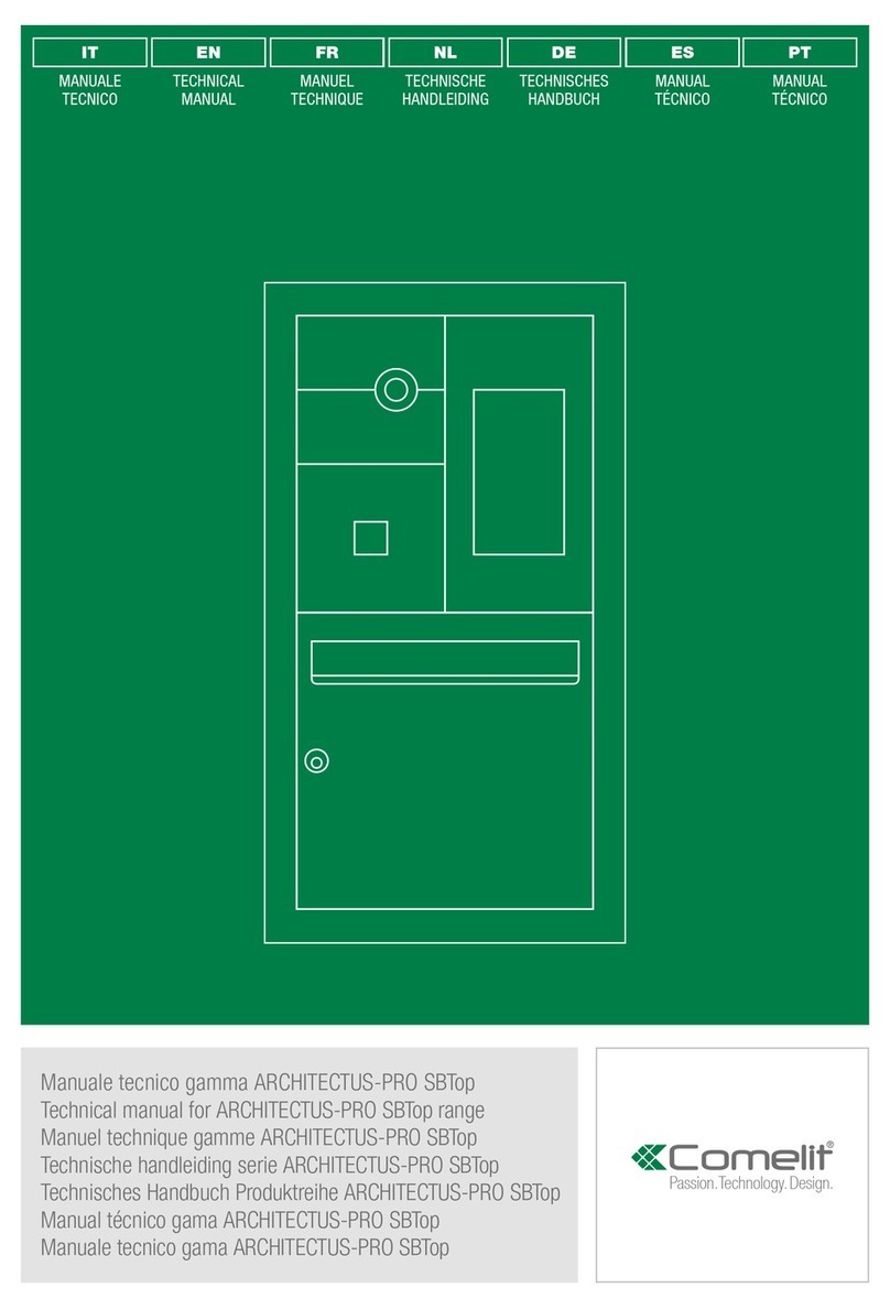 Comelit Architectus Pro SBTop Series User manual