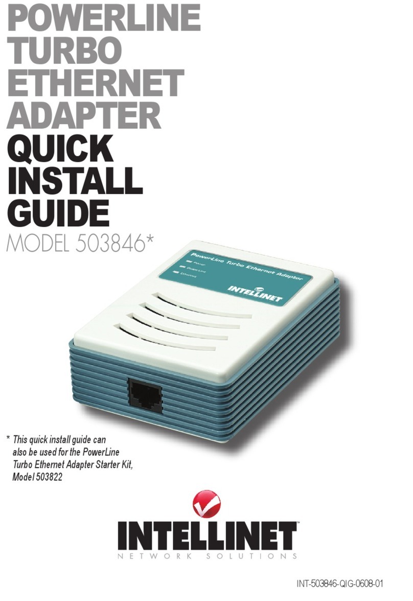 Intellinet PowerLine Turbo Ethernet Adapter User manual