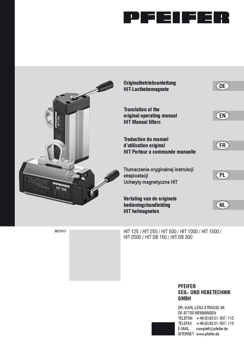 Pfeifer HIT Series Translation of the original operating manual