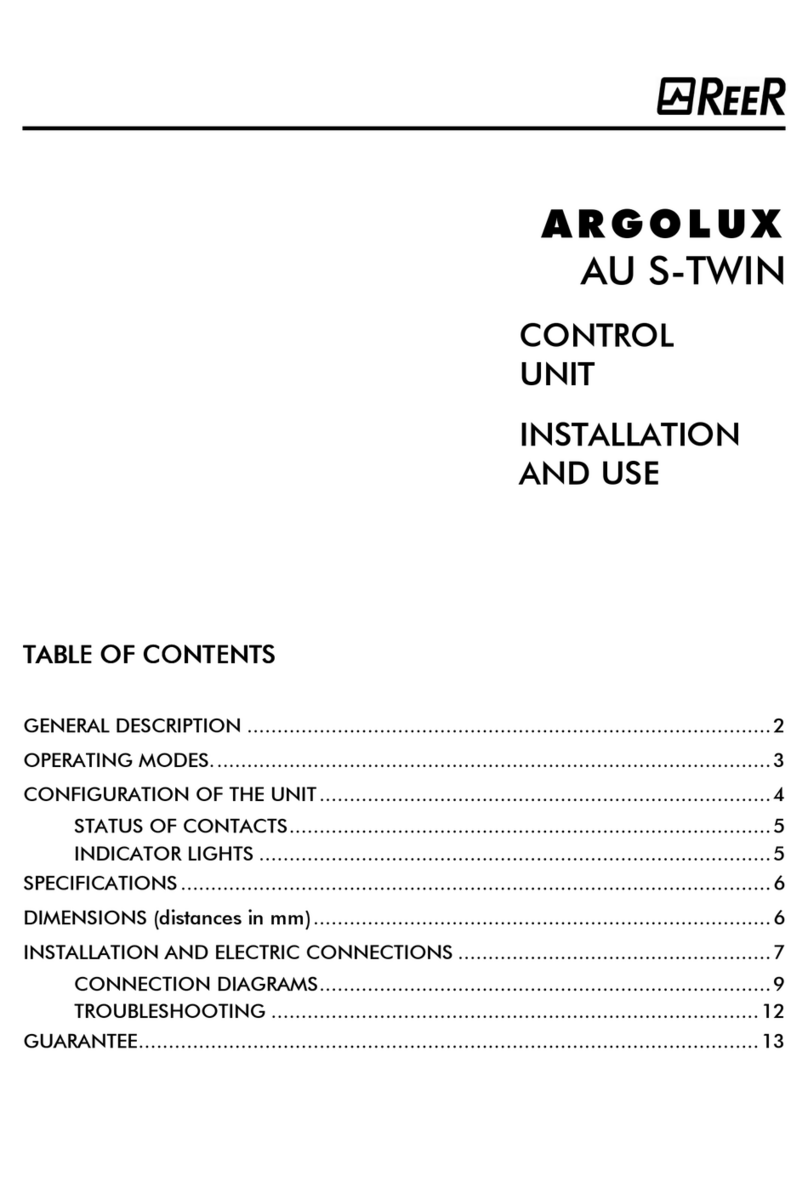 Reer ARGOLUX AU S-TWIN Installation and use