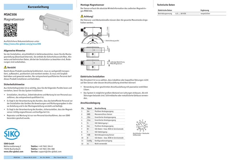 Siko MSAC506 User manual