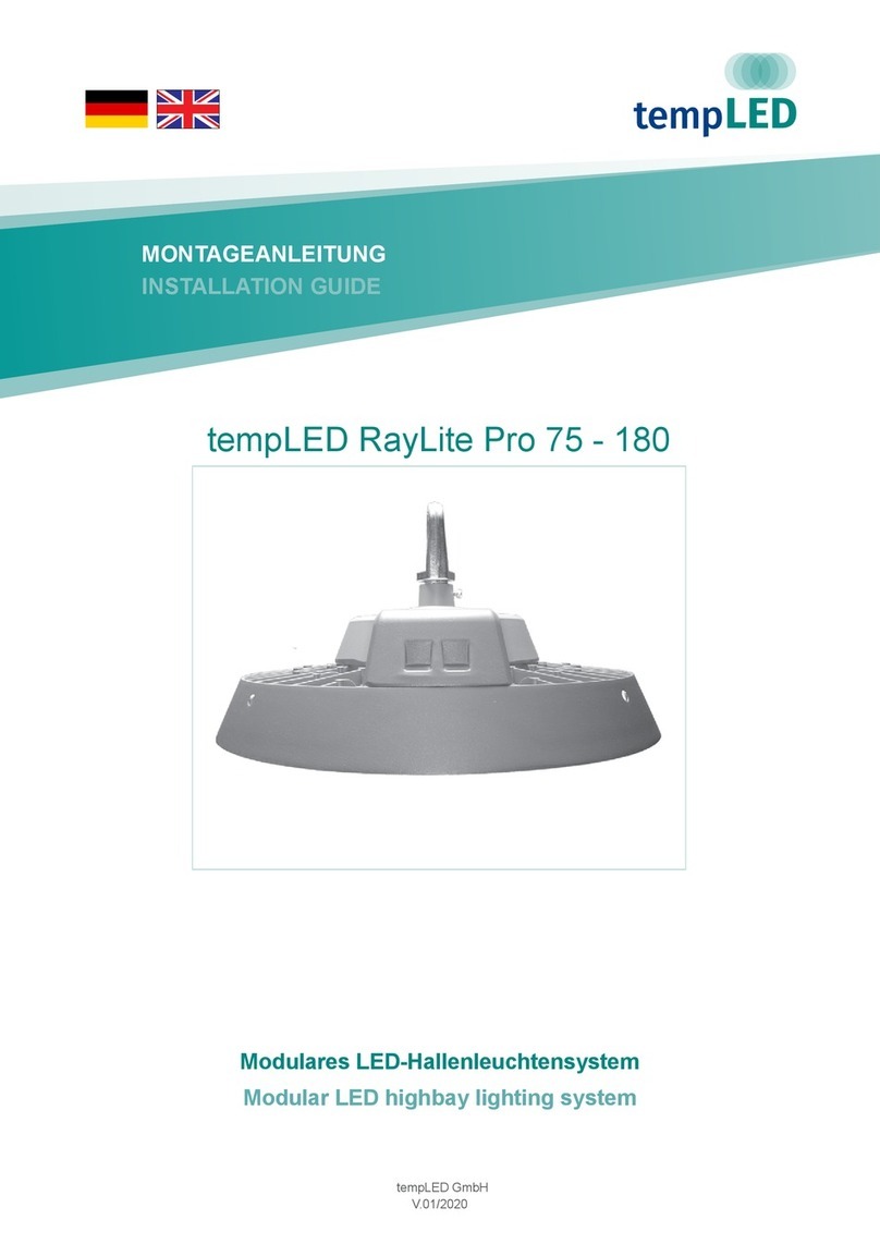 tempLED RayLite Pro Series installation guide