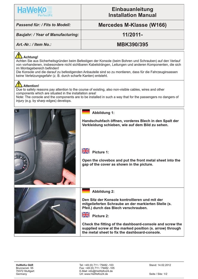 HaWeKo MBK390/395 installation manual