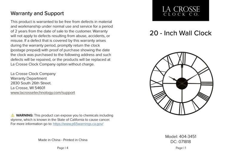 La Crosse Technology 404-3451 quick start guide