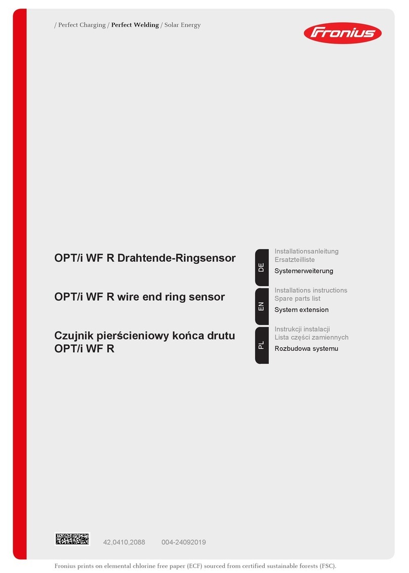 FRO­NIUS OPT/i WF R installation instructions