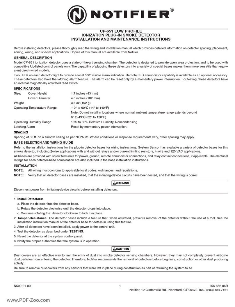 Notifier CP-651 Installation and maintenance instructions Notifier CP-651 Installation and maintenance instructions