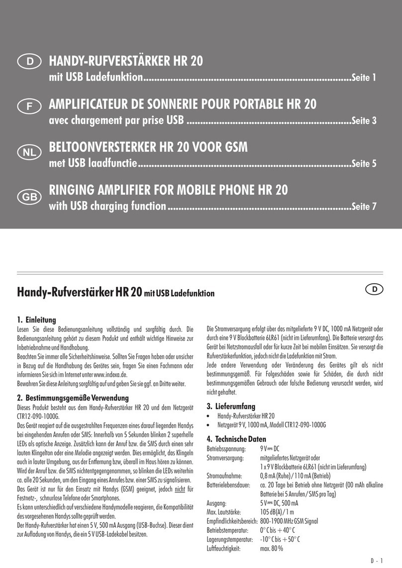 Indexa HR 20 User manual