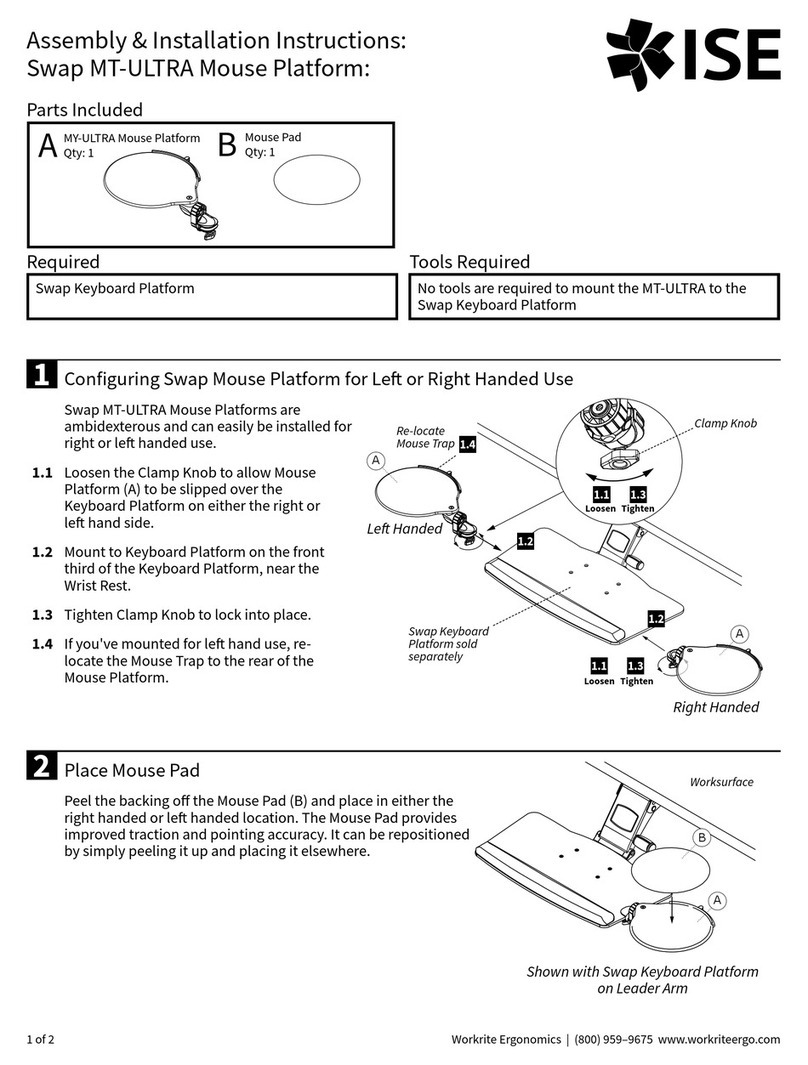 ISE MT-ULTRA Assembly/installation instructions ISE MT-ULTRA Assembly/installation instructions