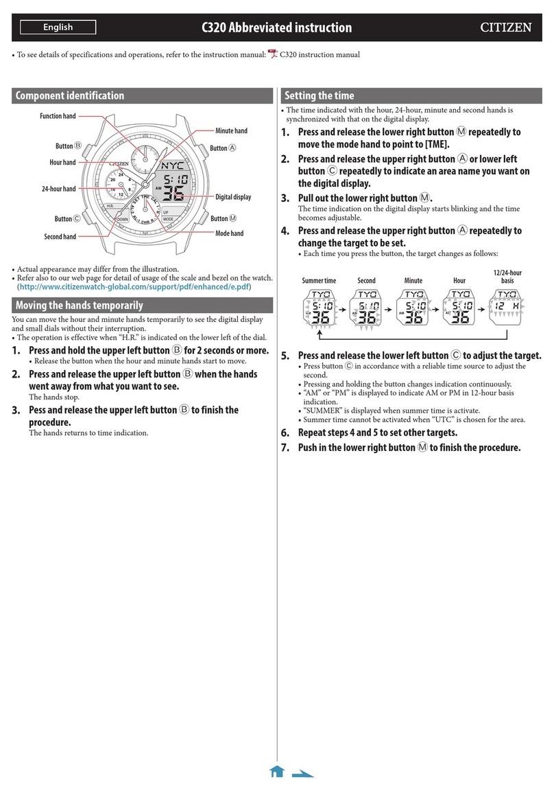 Citizen C320 Abbreviated Instruction