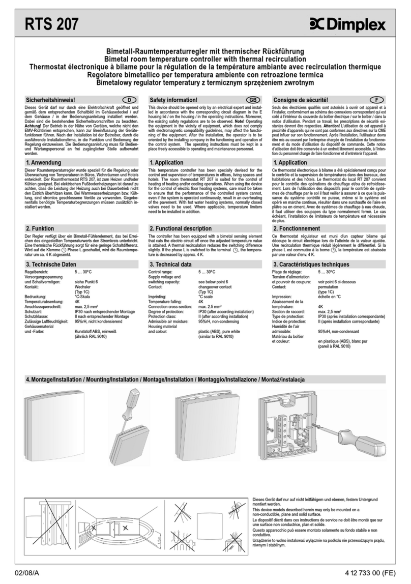 Dimplex RTS 207 User manual