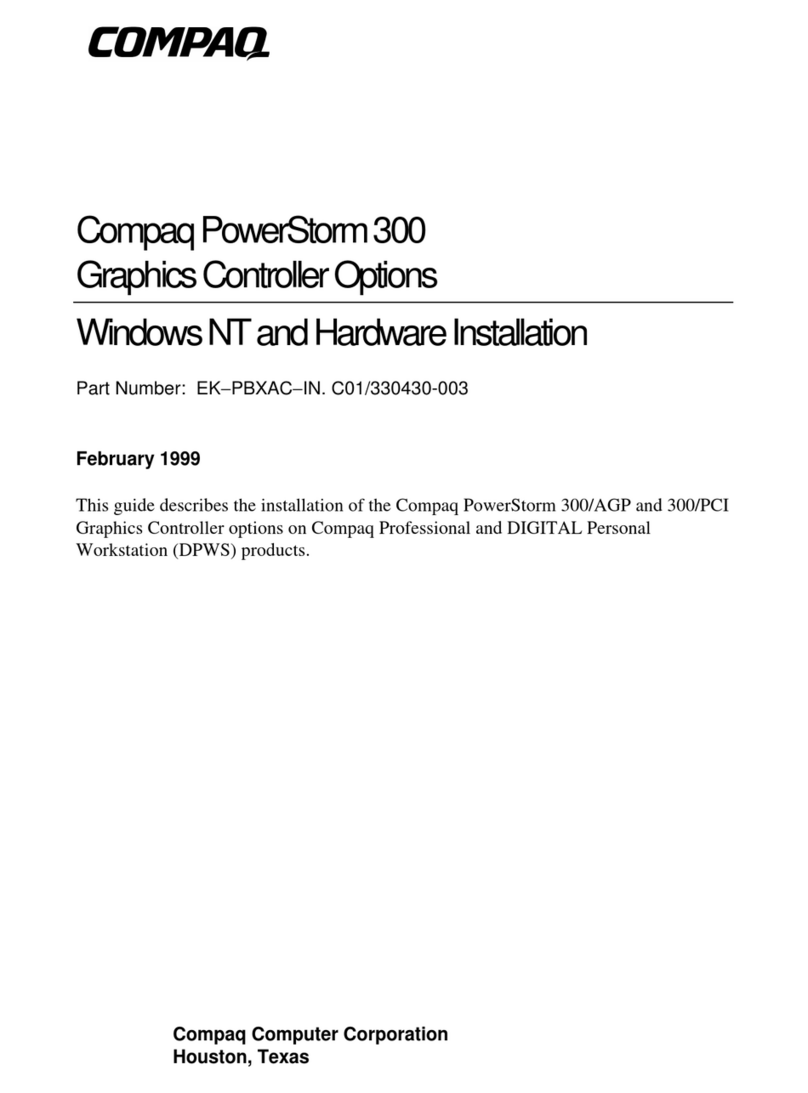 Compaq PowerStorm 300 Series Advanced installation guide