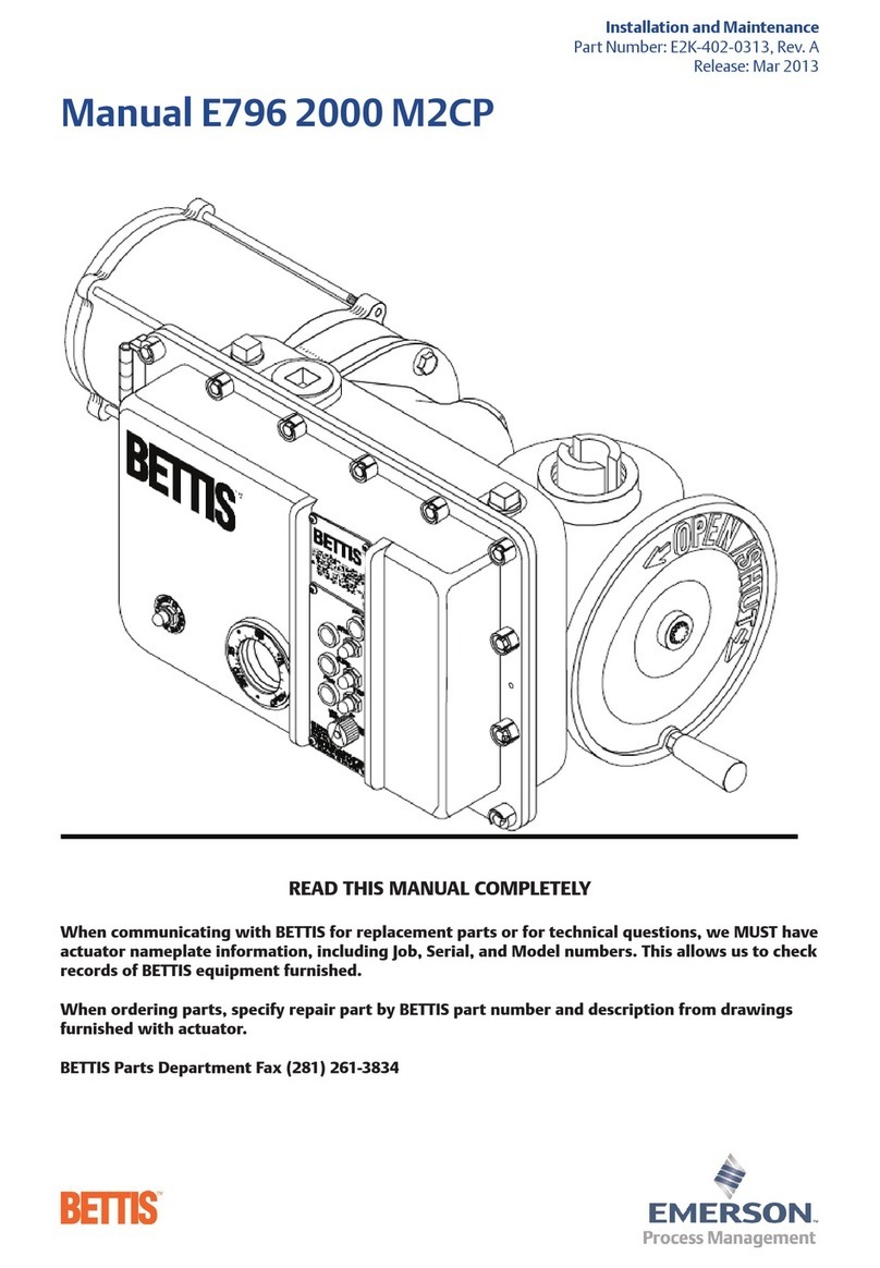 Emerson BETTIS E796 2000 M2CP User manual