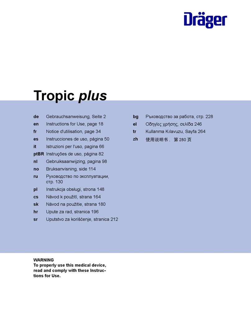 Dräger Tropic plus Instructions for use