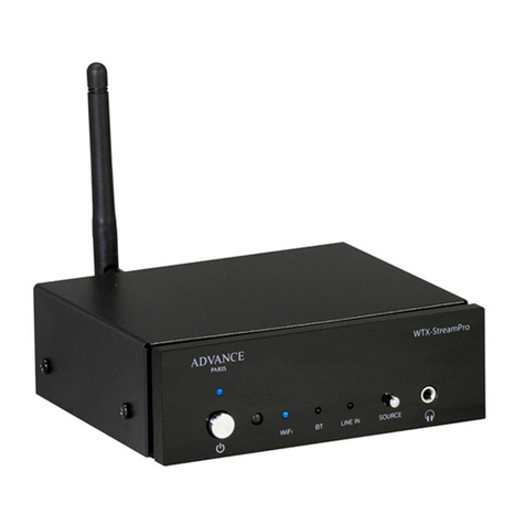 Advance acoustic WTX-StreamPro quick start