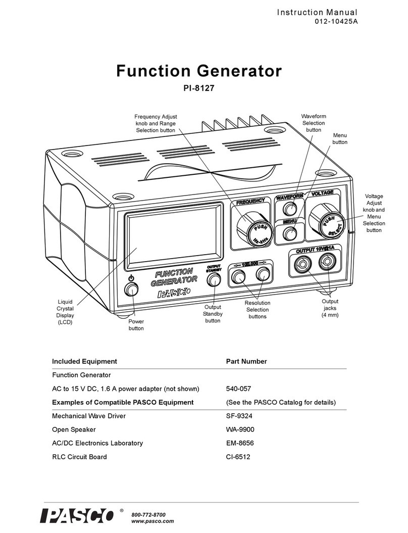 PASCO PI-8127 instruction manual