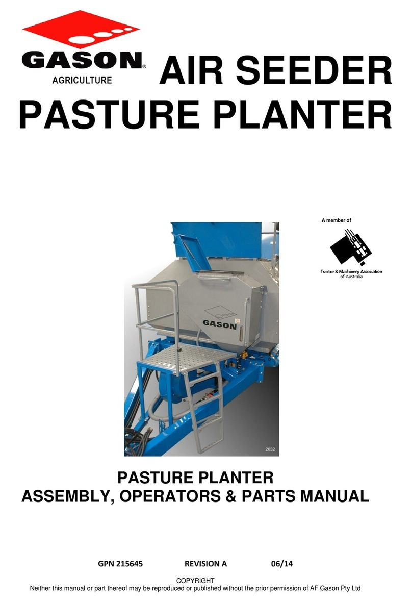 Gason Pasture Planter Assembly/operators/parts manual