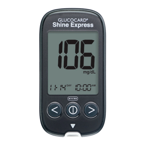 Arkray Glucocard SHINE Express Dimensions Arkray Glucocard SHINE Express Dimensions