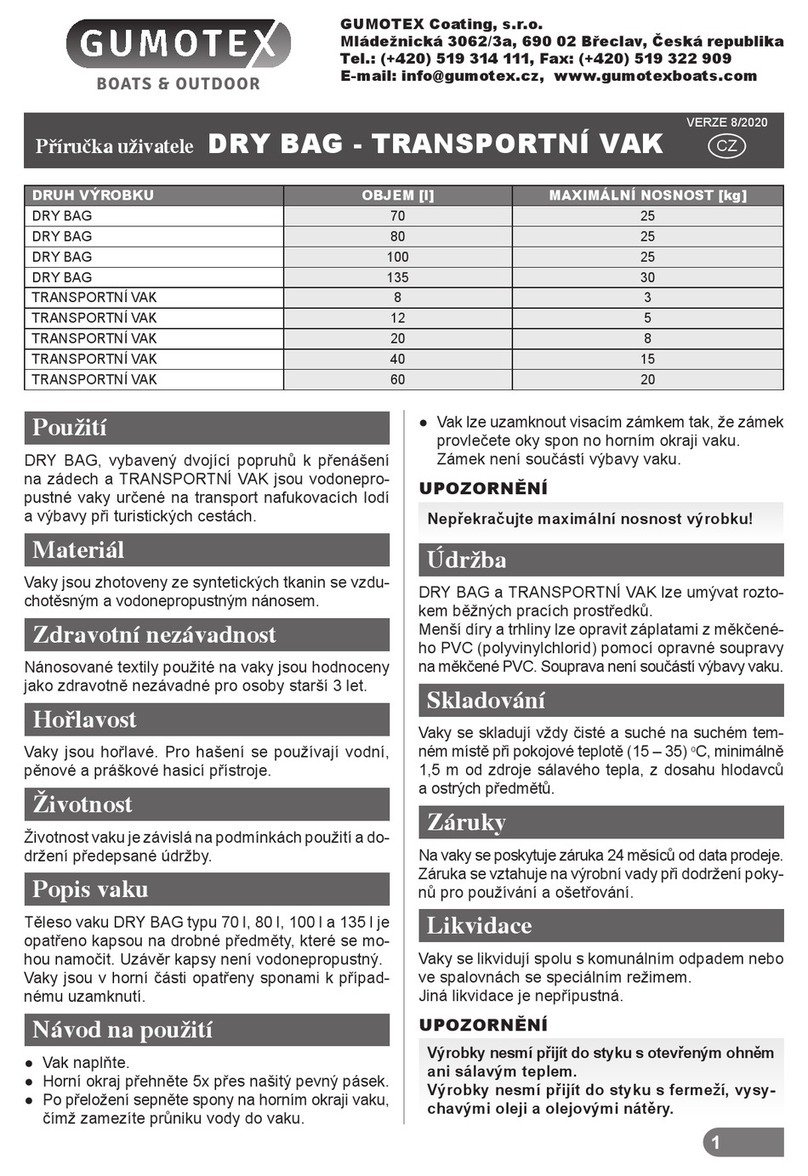 Gumotex DRY BAG user manual