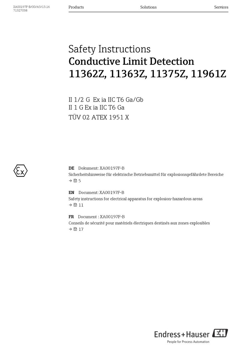 Endress+Hauser 11362Z Installation instructions