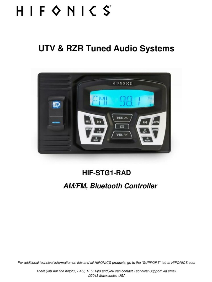 Hifonics HIF-STG1-RAD quick start guide