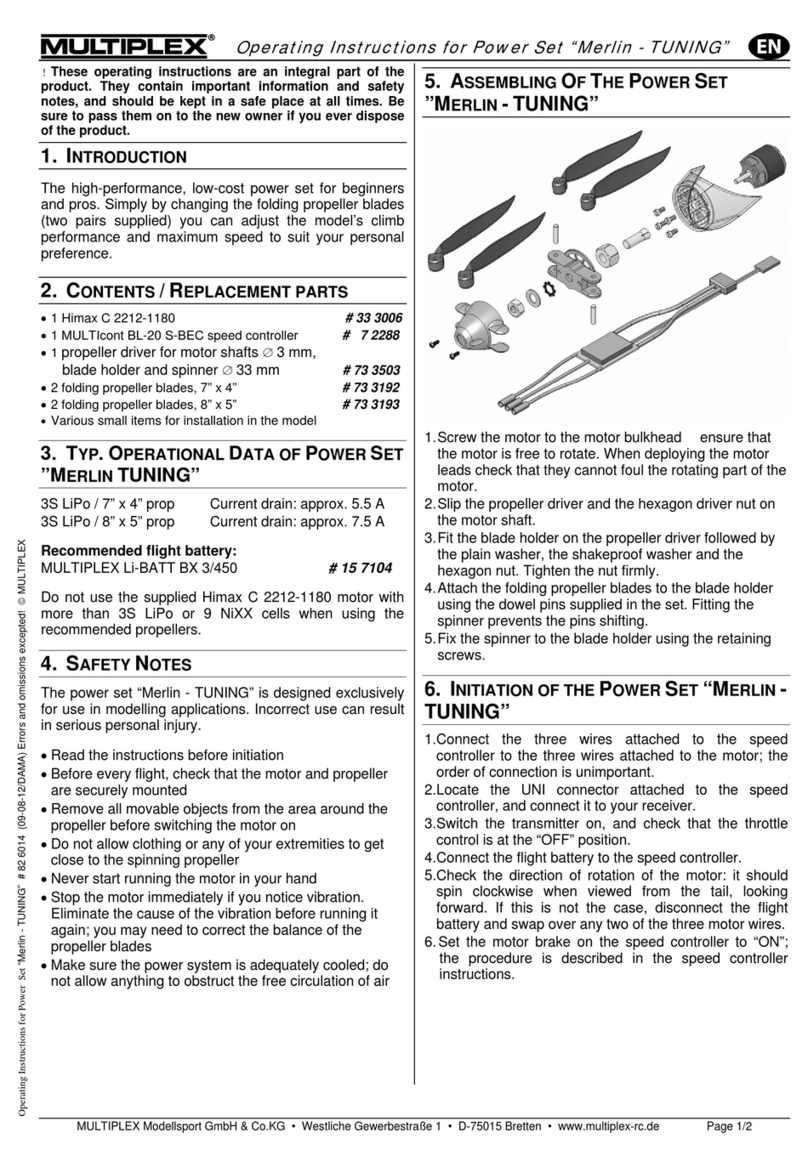 Multiplex Merlin Tuning operating instructions