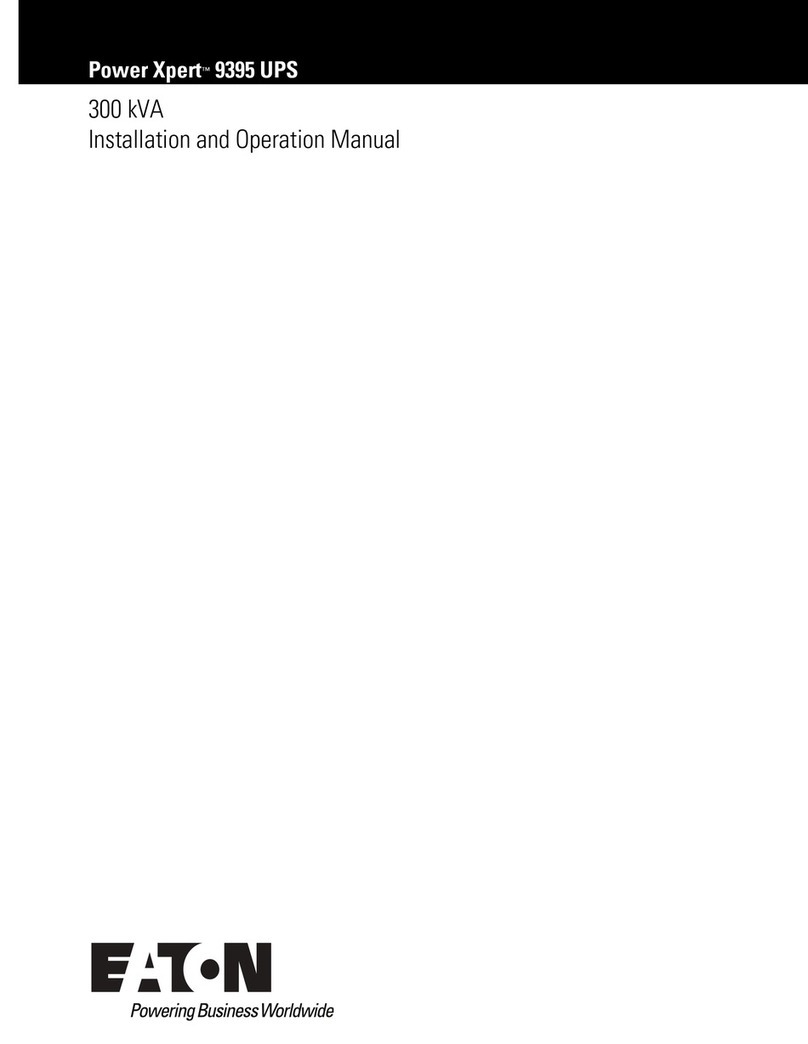 Eaton Power Xpert 9395 Installation and operation manual
