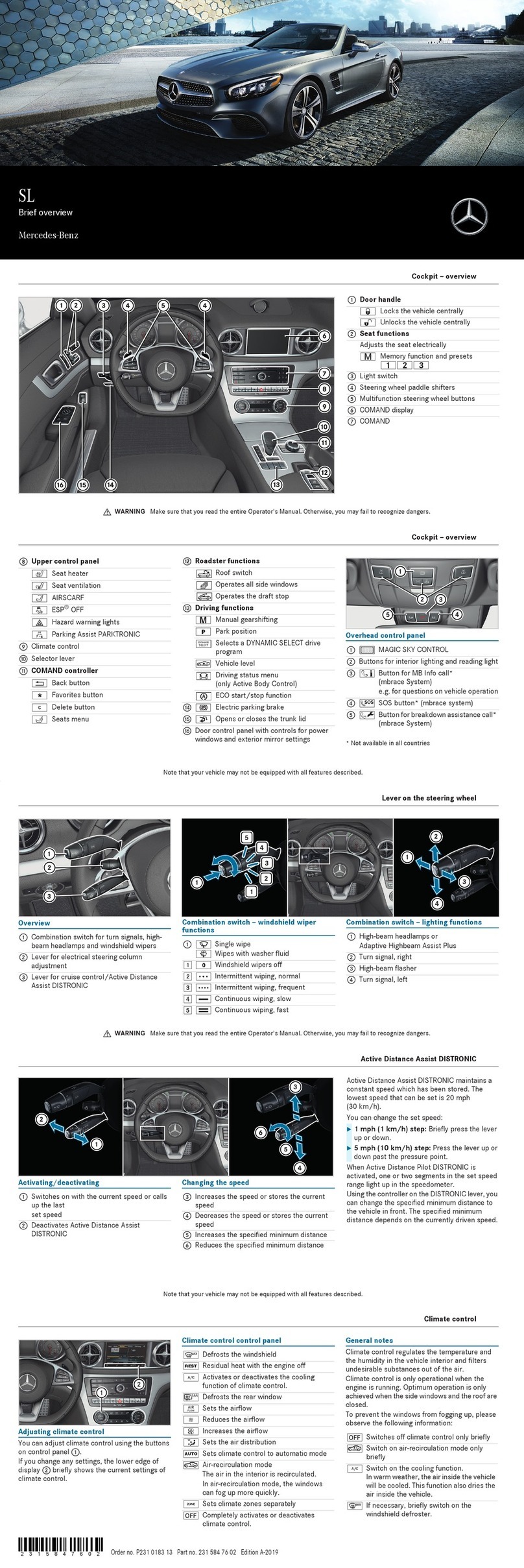 Mercedes-Benz 2013 SL Brief overview