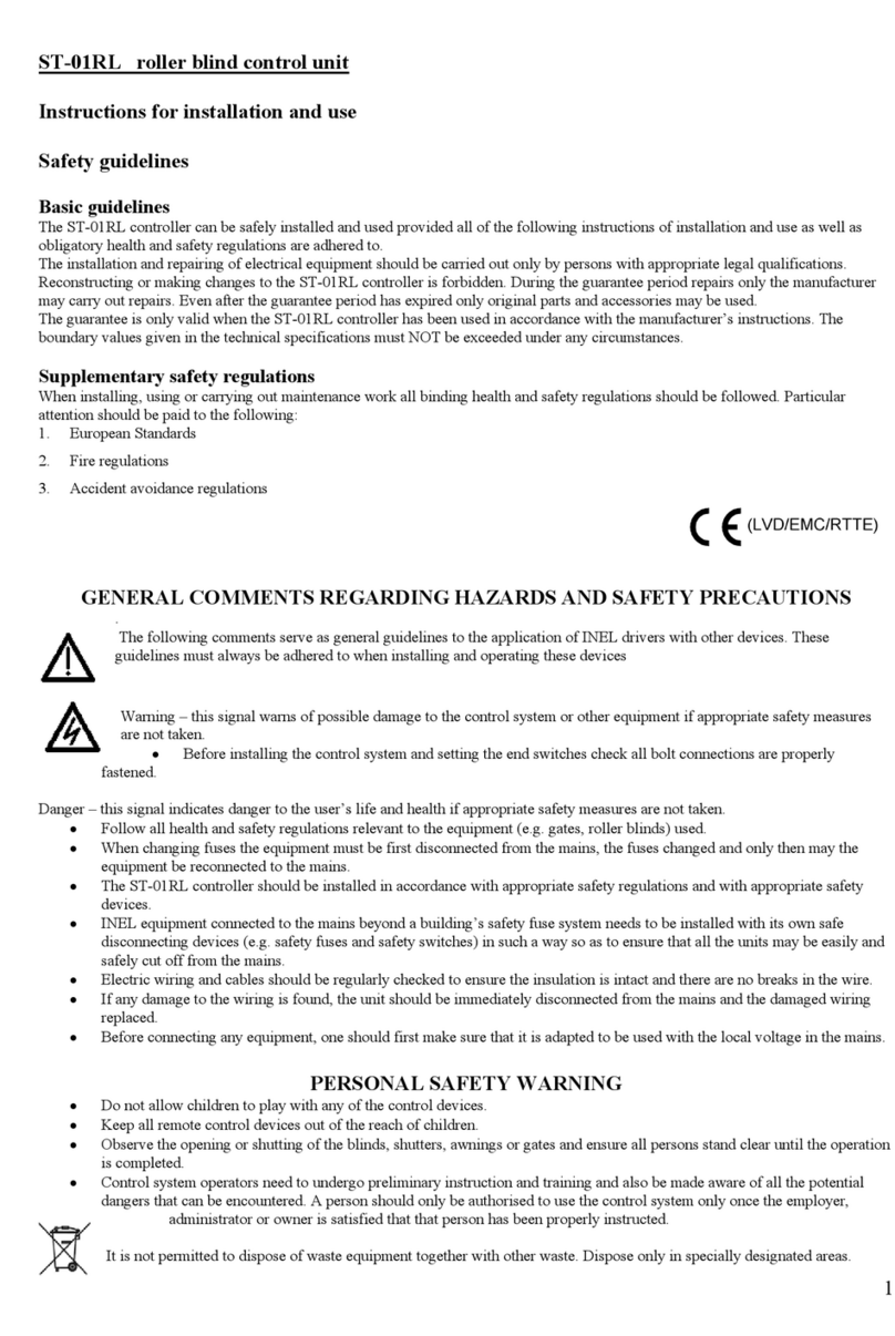 Inel ST-01RL Instructions for installation and use