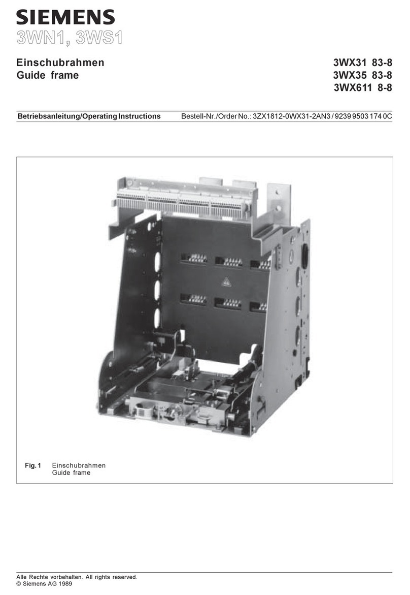 Siemens 3WX31 83-8 Series User manual