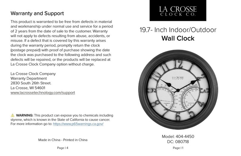 La Crosse Technology 404-4450 quick start guide