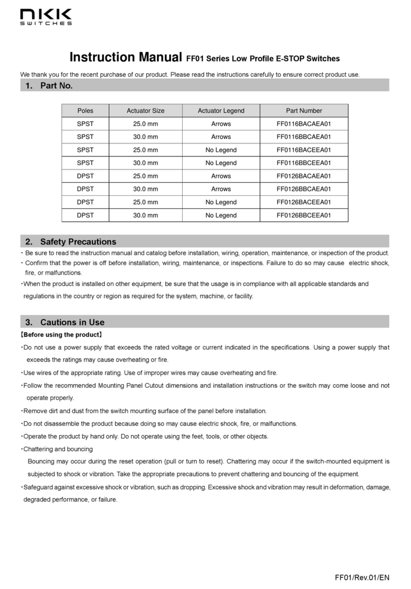 NKK SWITCHES FF01 Series User manual NKK SWITCHES FF01 Series User manual