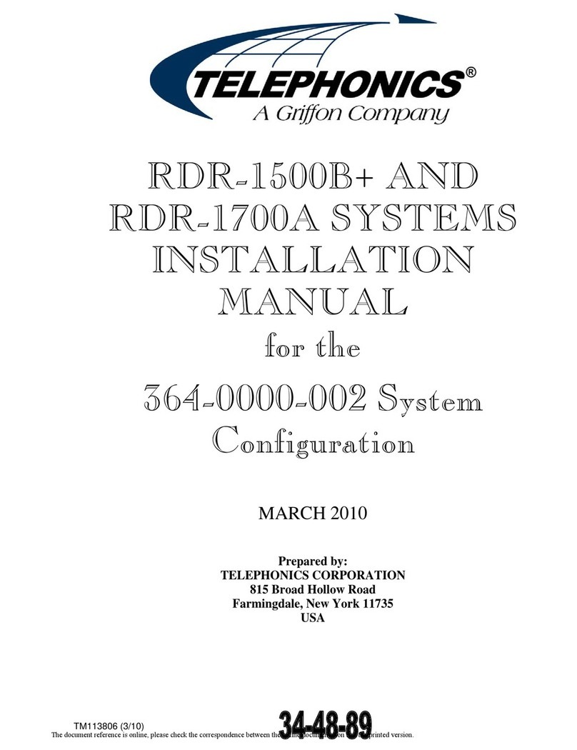 Griffon Telephonics RDR-1500B+ installation manual
