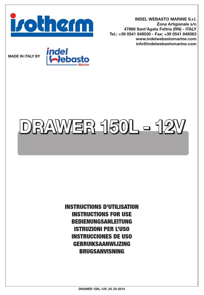 Indel Webasto Marine Isotherm Drawer DR 150L User manual