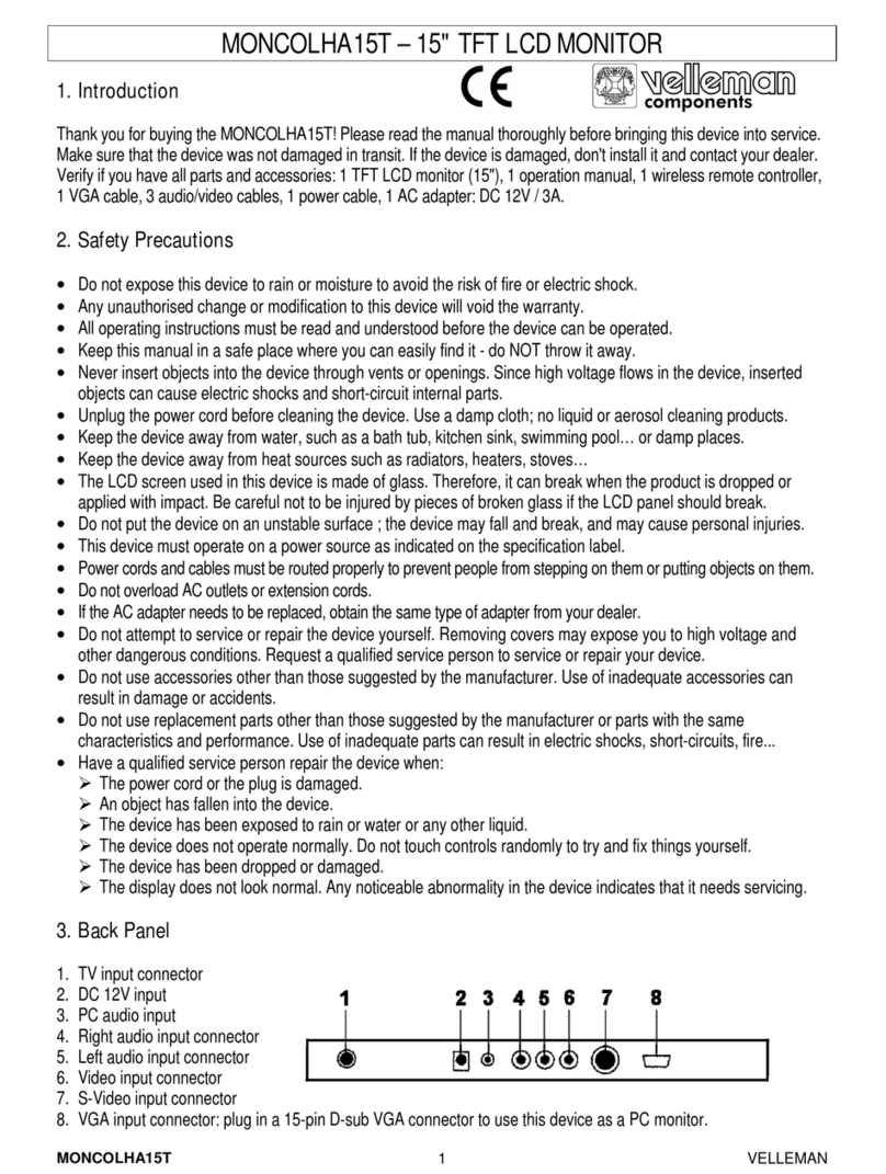 Velleman MONCOLHA15T User manual