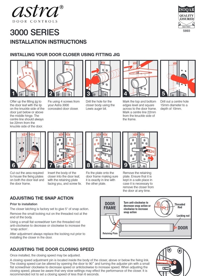 Astra 3000 Series installation instructions
