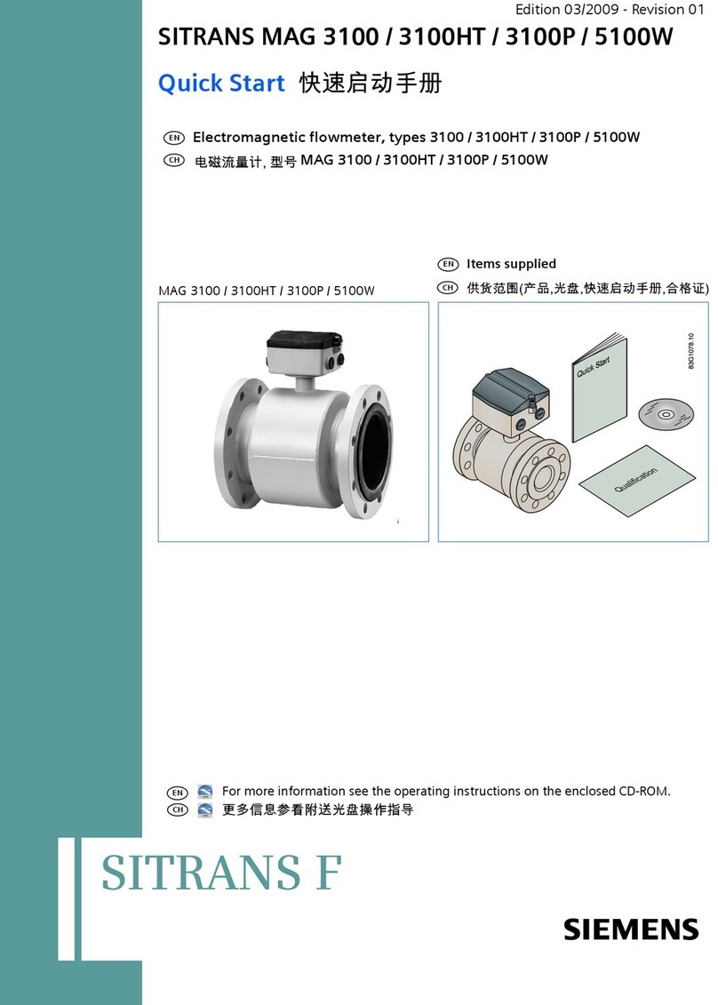 Siemens Sitrans F Series User manual