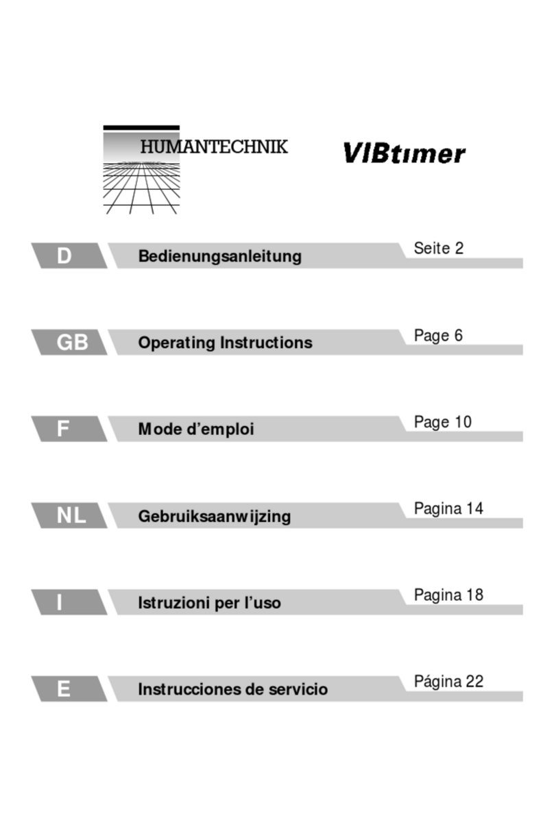 HumanTechnik VIBtimer operating instructions HumanTechnik VIBtimer operating instructions