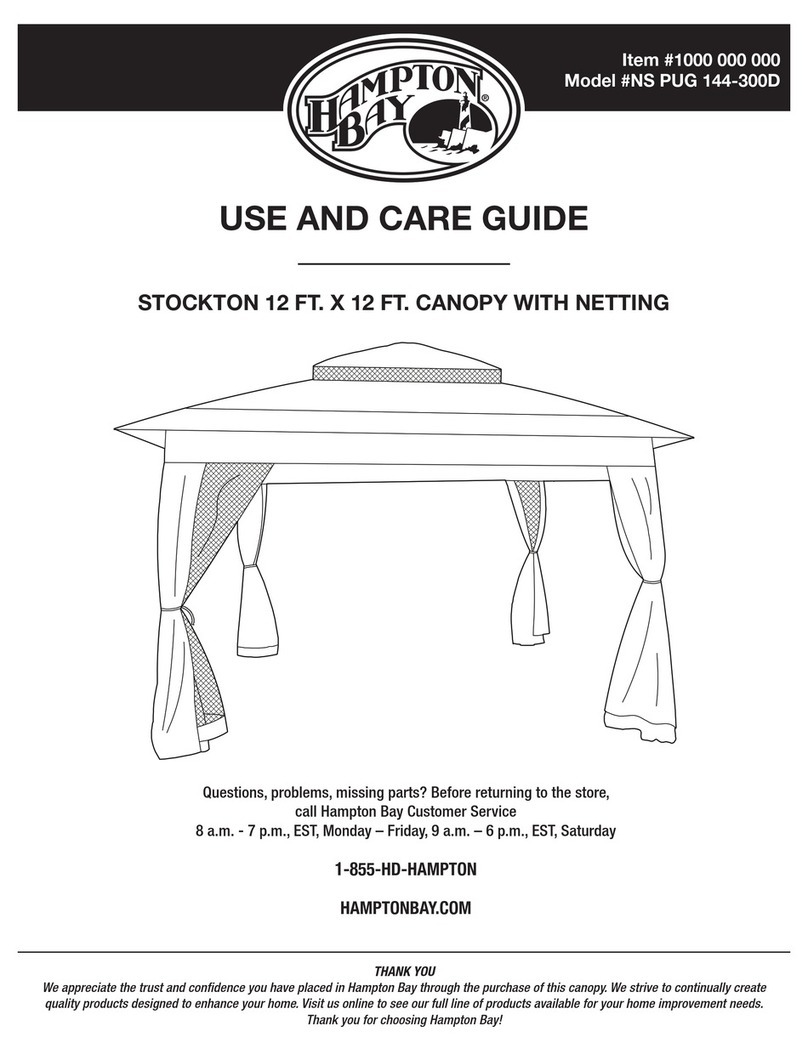 HAMPTON BAY NS PUG 144-300D Use and care guide