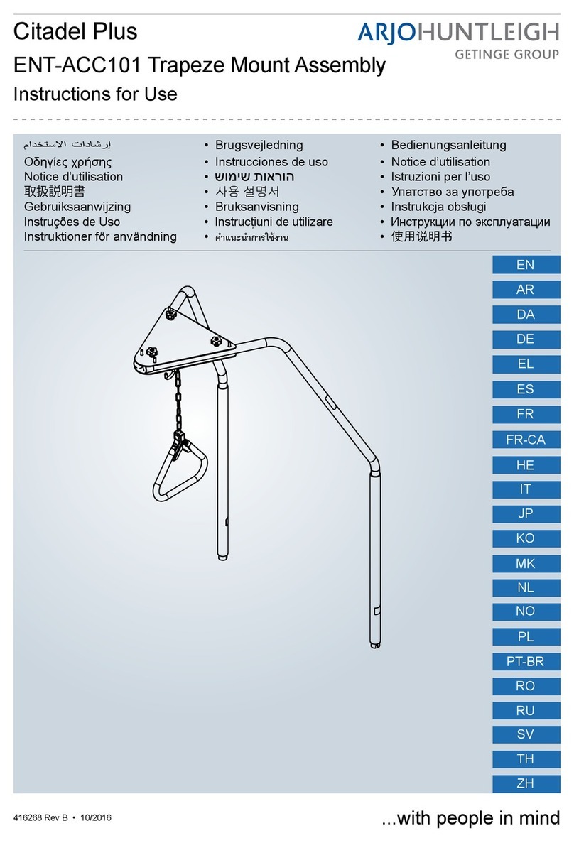 GETINGE GROUP Arjo Huntleigh Citadel Plus ENT-ACC101 Instructions for use