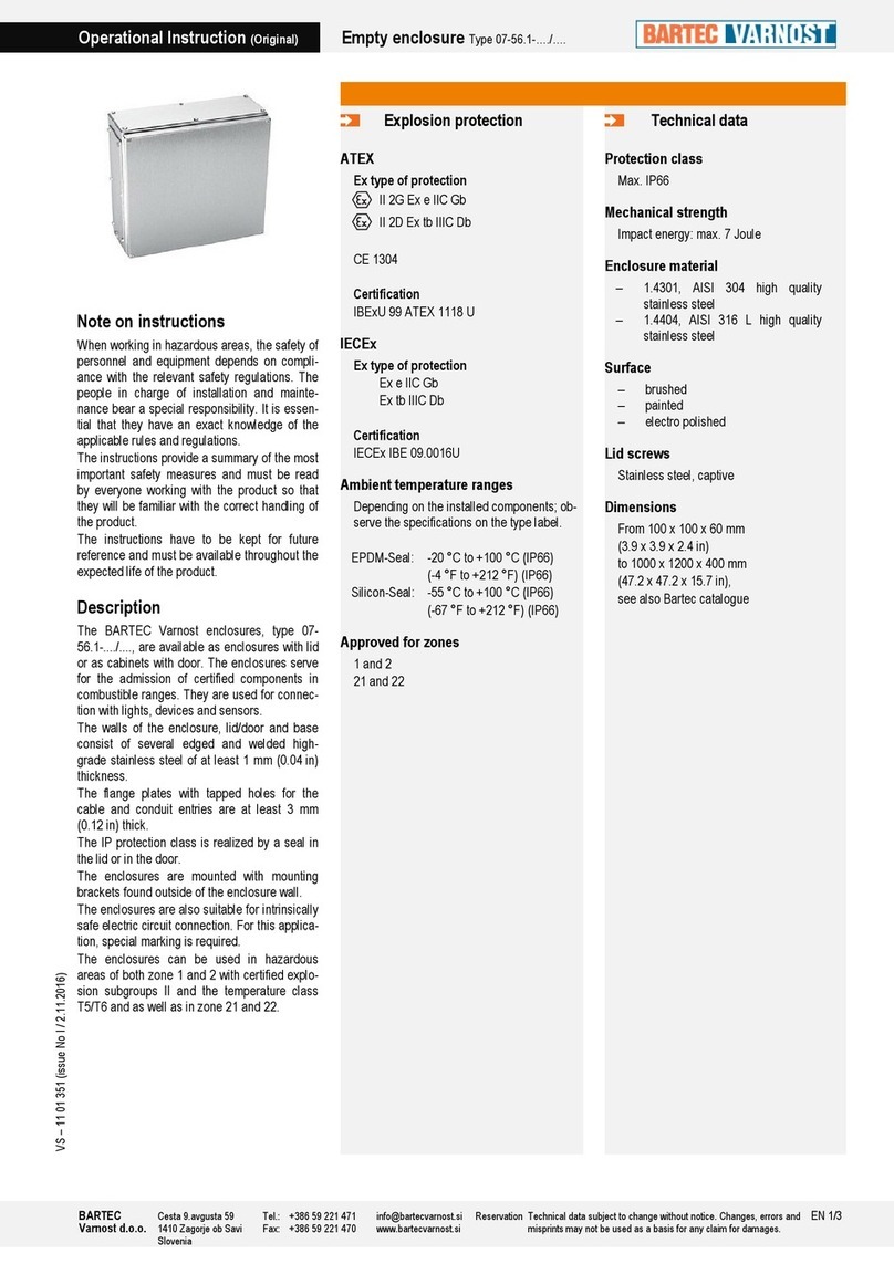 Bartec 07-56.1 Series Operational Instruction